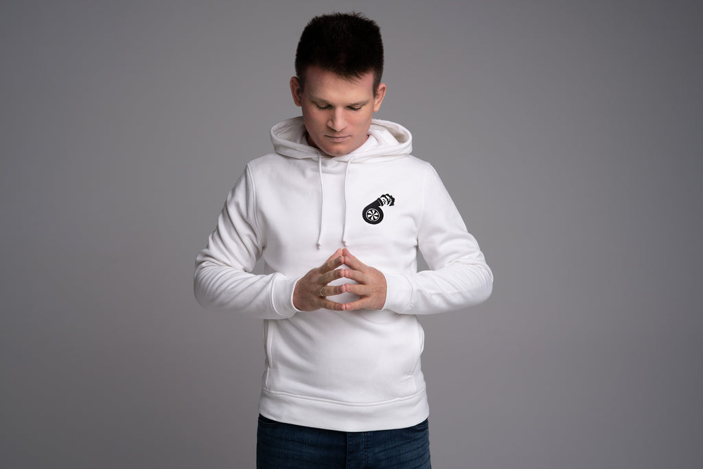 Bluza z kapturem Povagovani biała