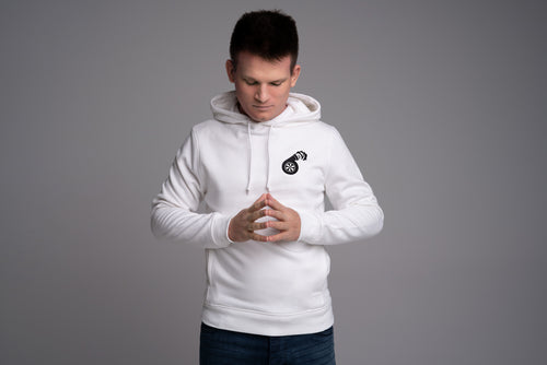 Bluza z kapturem Povagovani biała